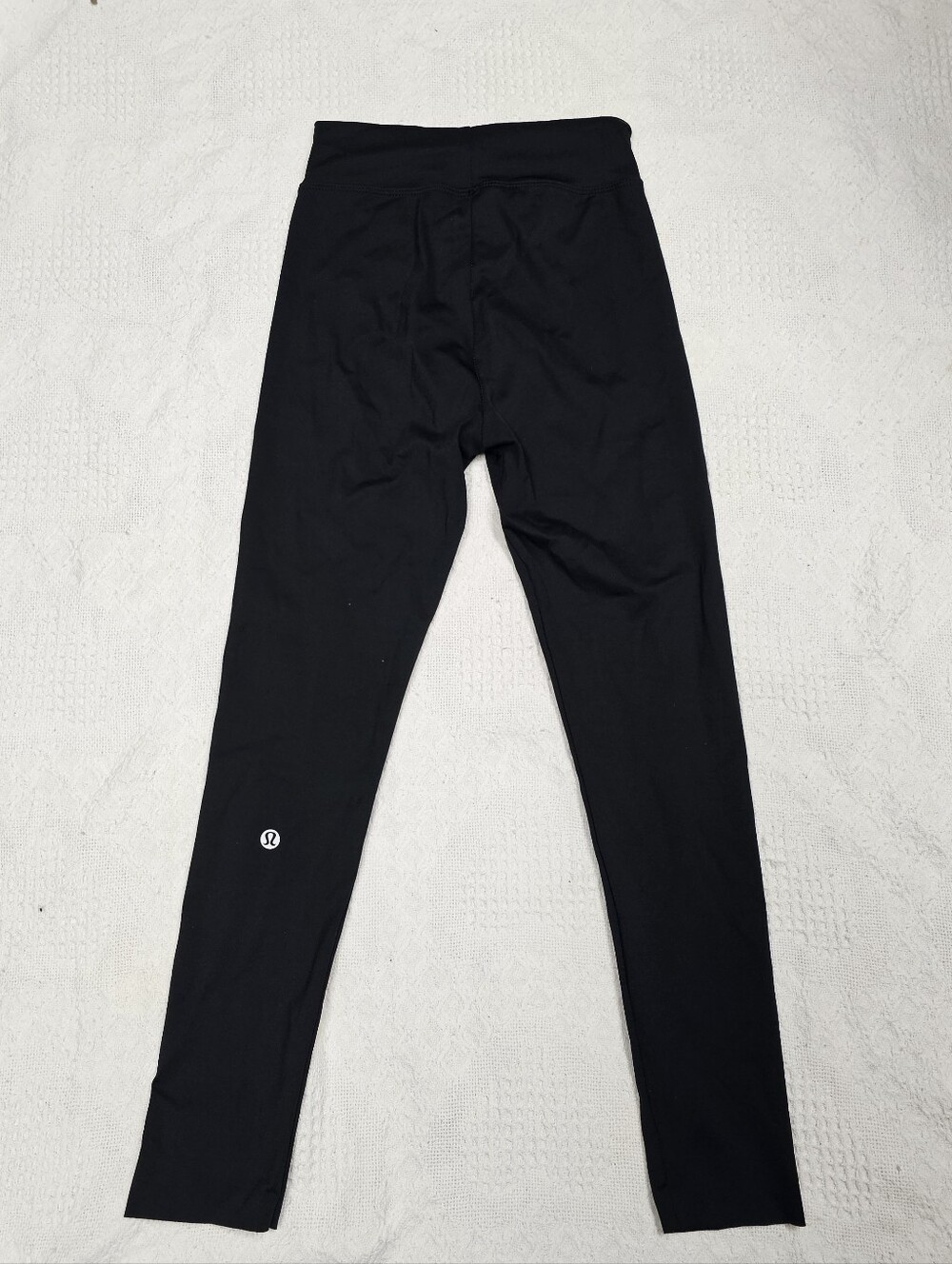 lululemon Black Ankle Leggings Women Regular Size 150 Nylon Spandex Solid